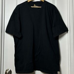 Carhartt Lightly Distressed Relaxed Fit Black Workwear T-Shirt Utility Style